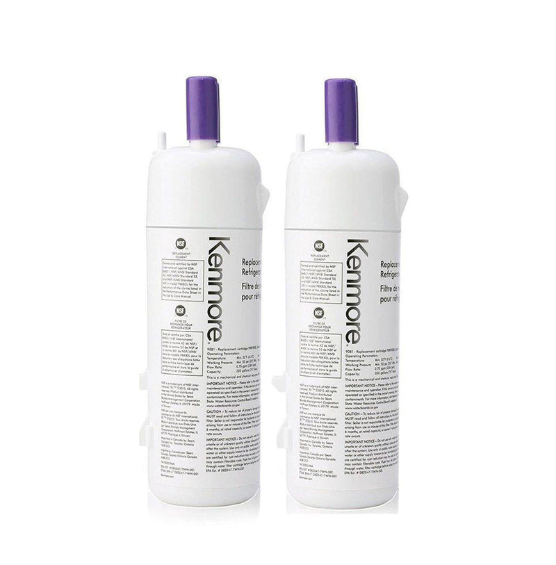 Kenmore Elite 9081- 469081, 469930, 9930 Refrigerator Water Filter, 2 Pack - Refrigerator Filter Store