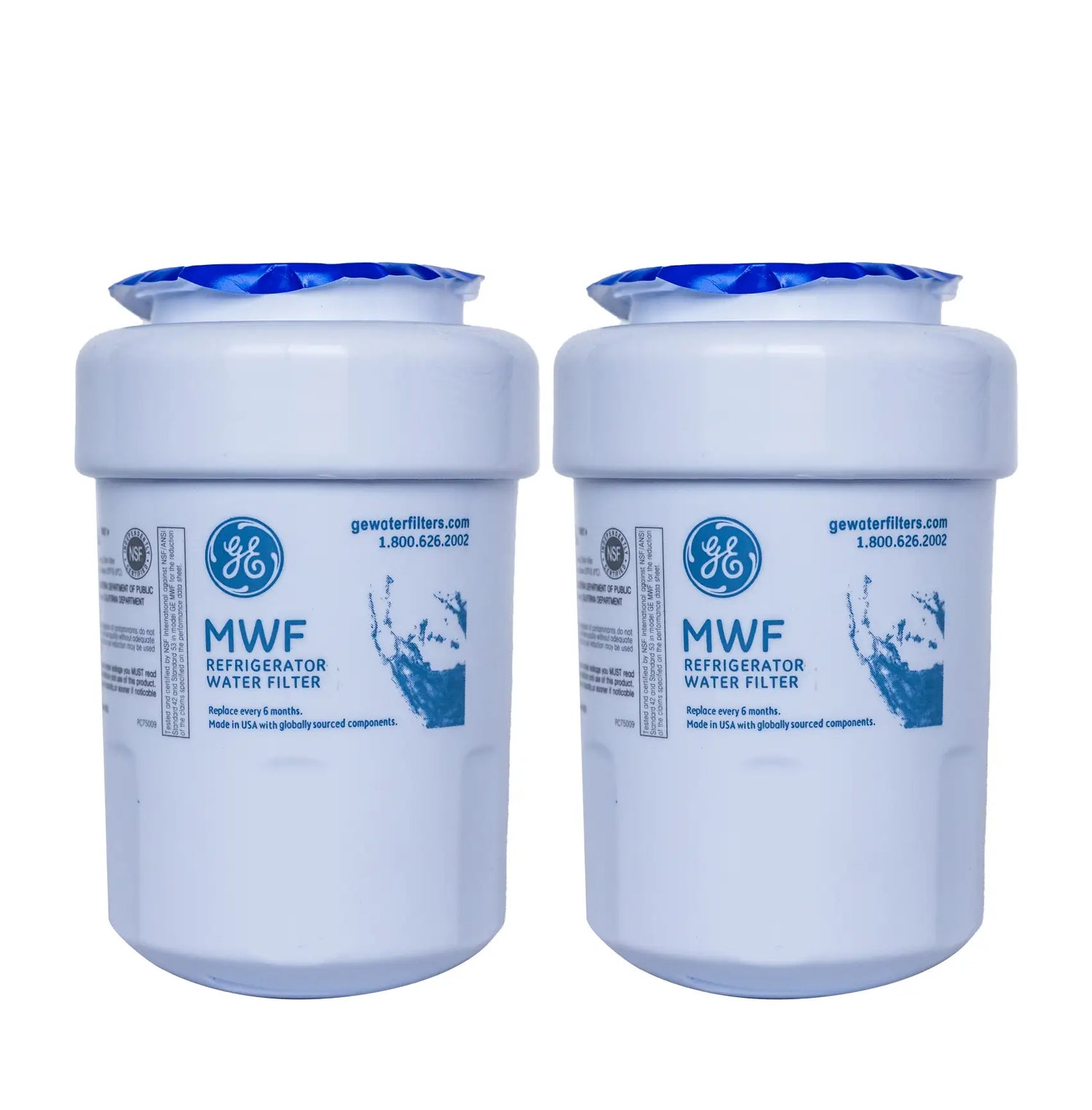 GE MWF Refrigerator Water Filter, 2 Pack