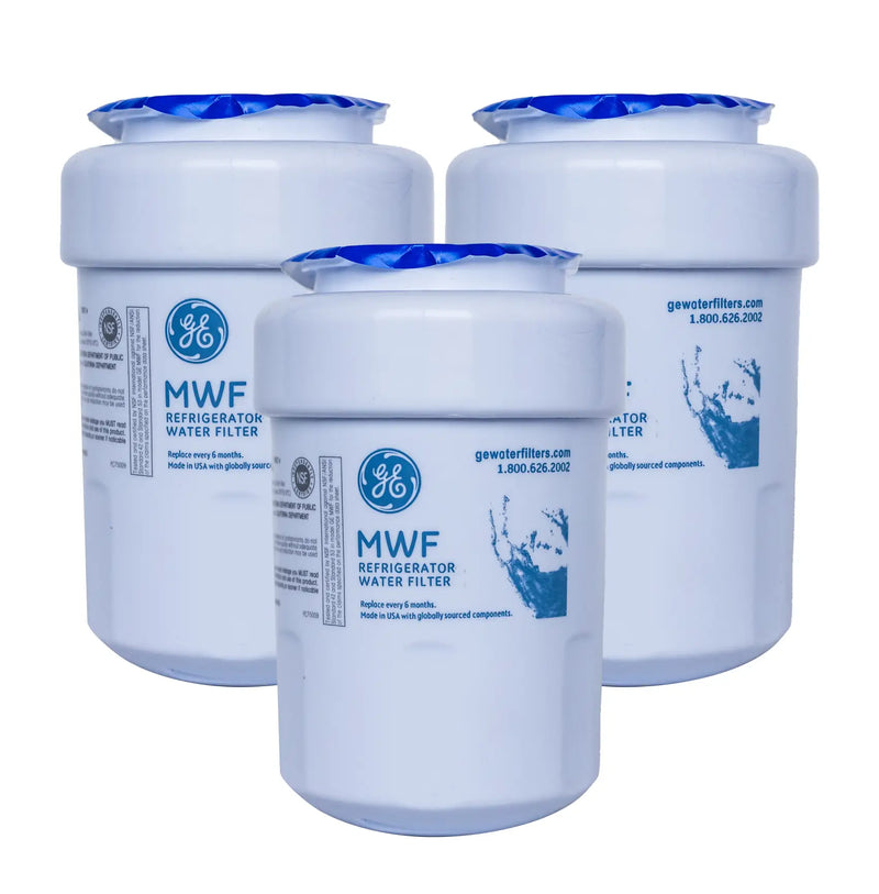 GE MWF Refrigerator Water Filter, 3 Pack - Refrigerator Filter Store