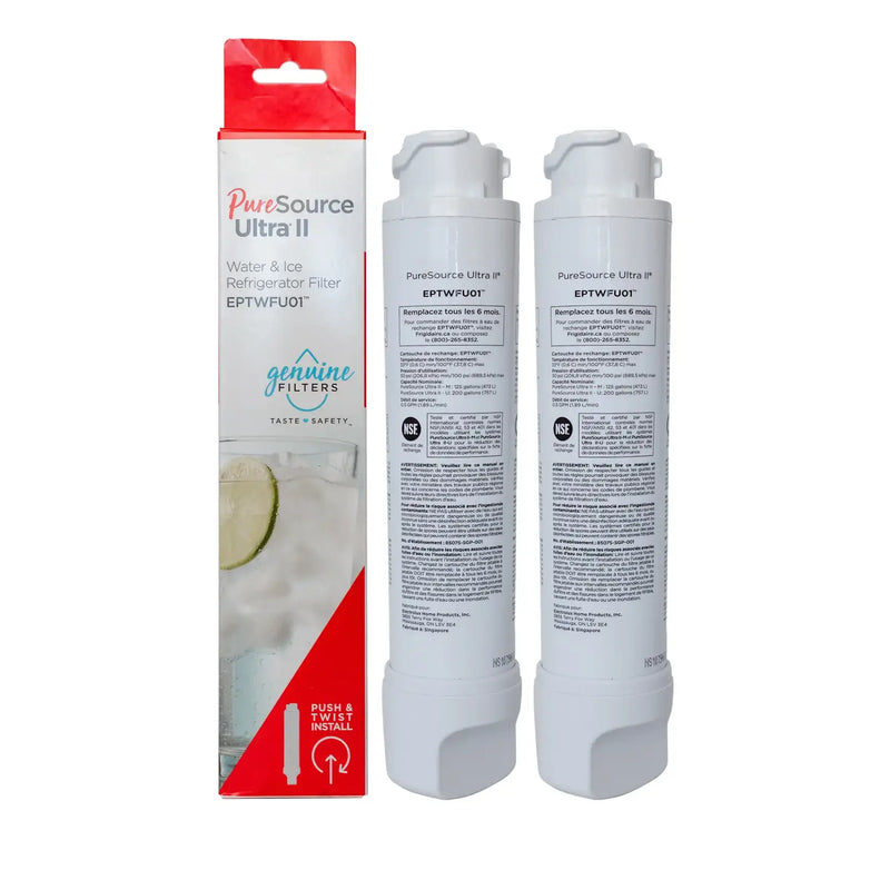 Frigidaire EPTWFU01 Pure Source Ultra II Refrigerator Water Filter, 2 Pack