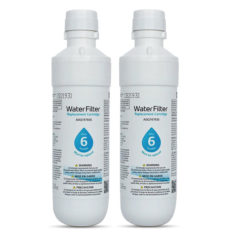 2 pack Replacement LG LT1000P Refrigerator Water Filter ADQ747935, ADQ74793501